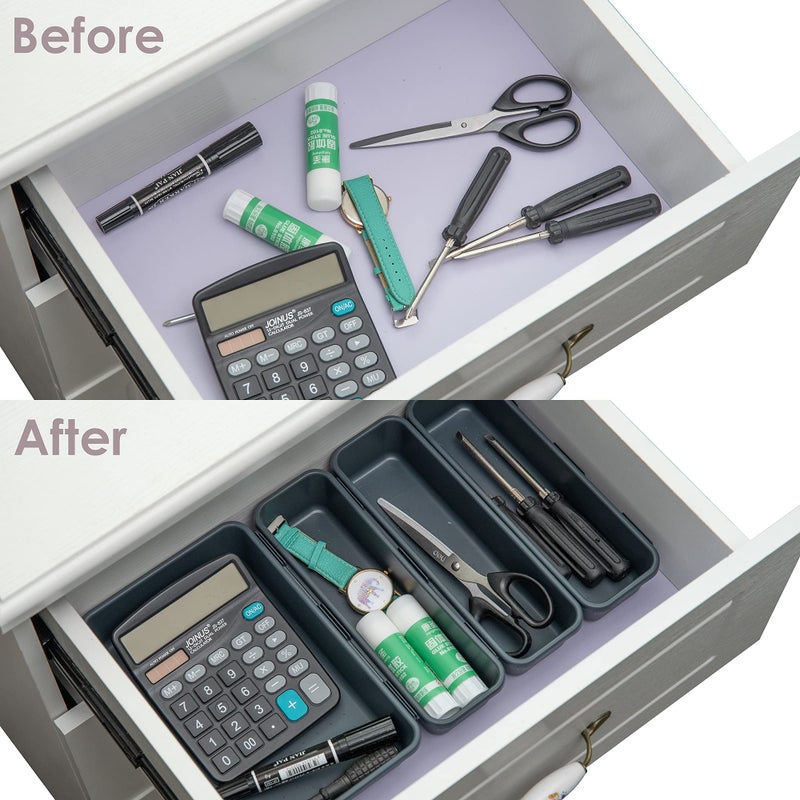 BYCY 32 PCS Desk Drawer Organizers - Interlocking Tool Boxes with 3 Sizes  Office  Bathroom  Kitchen  Makeup - Image 3